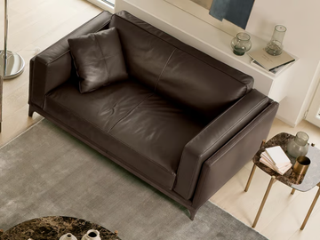 TIME - 2 seater leather sofa by CTS SALOTTI - view 2